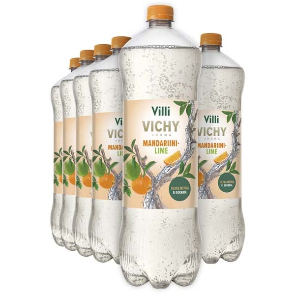 6kpl Villi Vichyjuoma mandariini-lime 1,5l