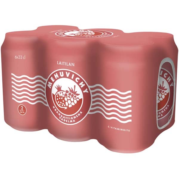 6kpl Laitilan Mehuvichy granaattiomena-vadelma kivennäisvesi 330ml