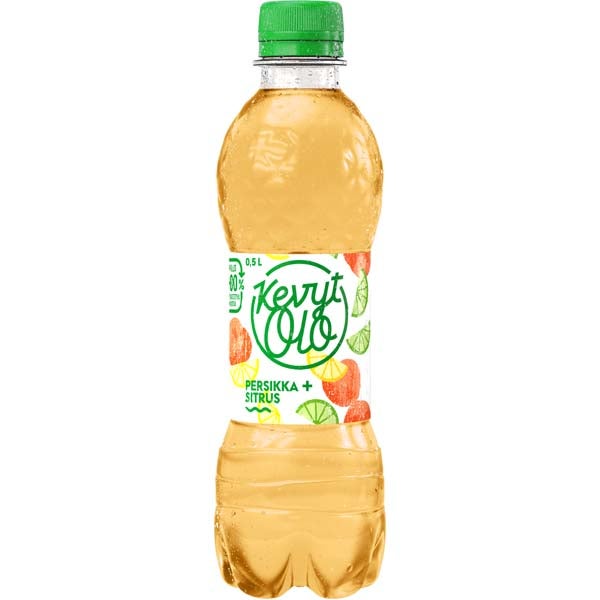 KevytOlo Persikka + Sitrus maustettu kivennäisvesi 500ml