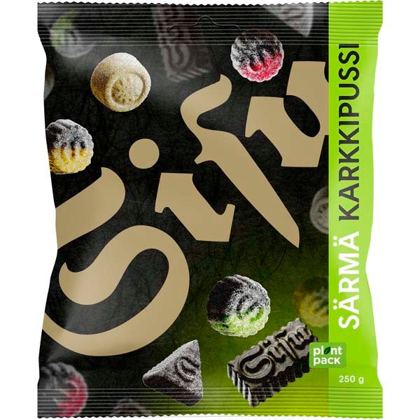 Sisu Särmä Karkkipussi salmiakki-makeissekoitus 250g