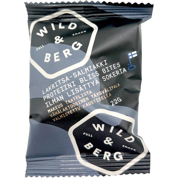 Wild&Berg Proteiini Bliss Bite lakritsa-salmiakki täysvälipala 22g