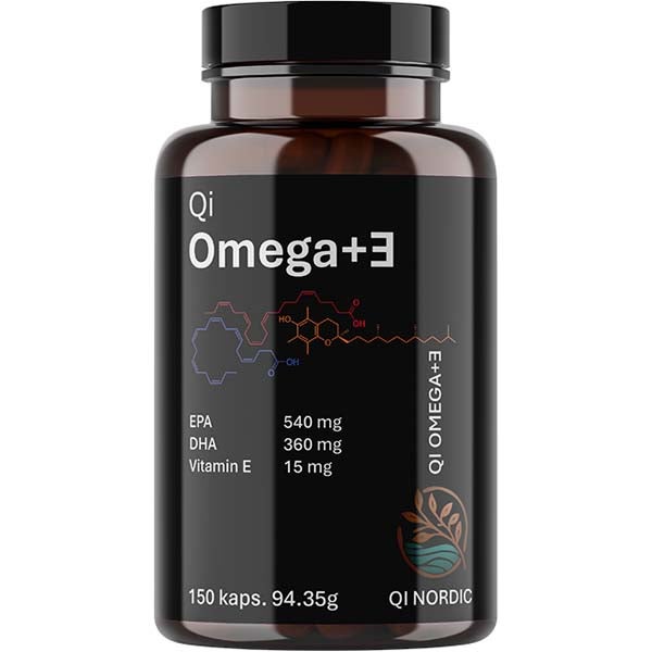 Qi Nordic Omega+Ǝ kalaöljy- ja E-vitamiini ravintolisä 150tabl/94,35g