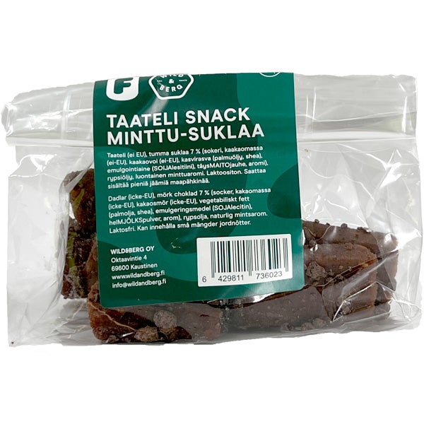 Wild&Berg Minttu-suklaa taatelisnack 150g