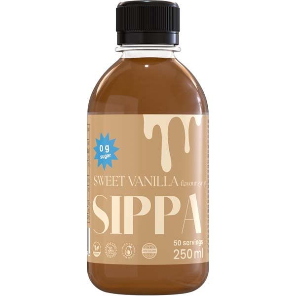 SIPPA Sweet Vanilla sokeriton makusiirappi 250ml