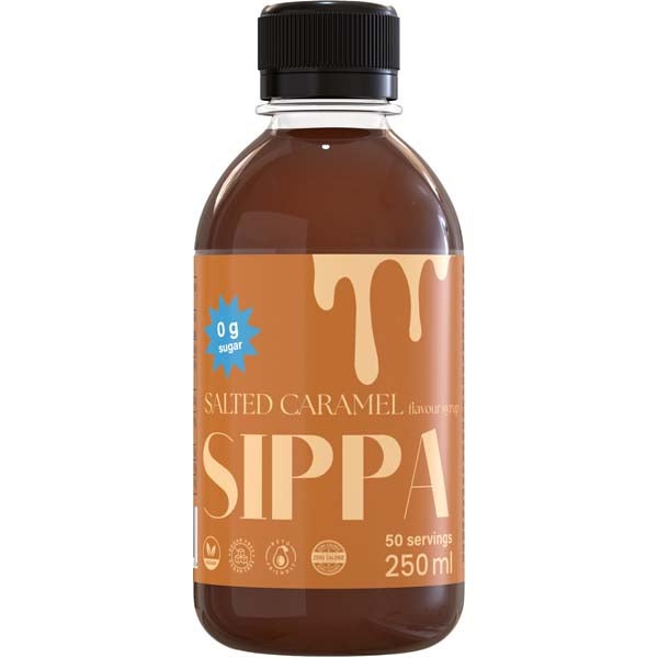 SIPPA Salted Caramel sokeriton makusiirappi 250ml
