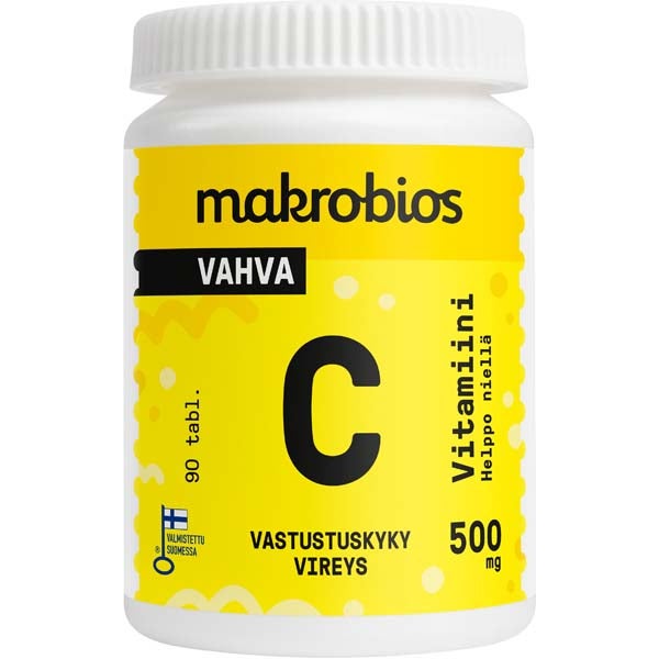 Makrobios C-vitamiini 500mg ravintolisä 90tabl/55g