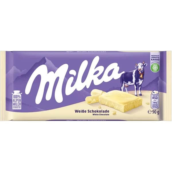 Milka White valkosuklaalevy 90g