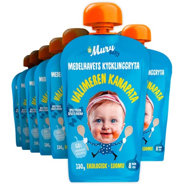 6kpl Muru Baby Välimeren kanapata lastenateria 8kk luomu 130g