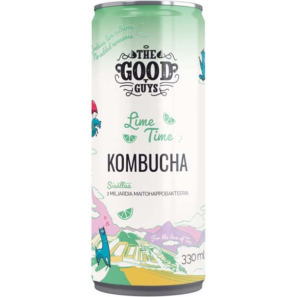 The Good Guys Lime Time kombucha luomu 330ml