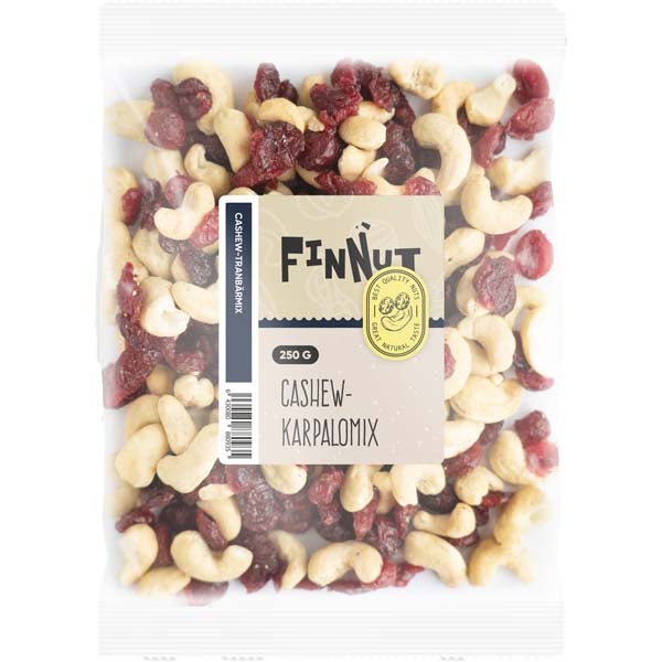Finnut Cashew-karpalomix pähkinäsekoitus 250g