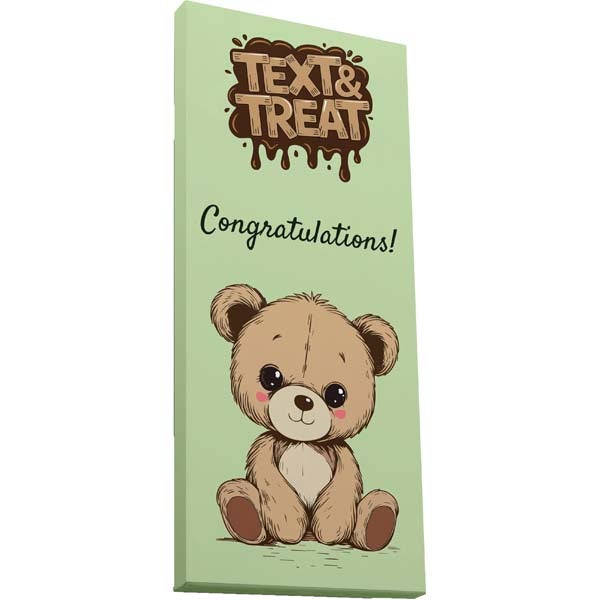 Text & Treat Congratulations Teddy maitosuklaalevy 85g