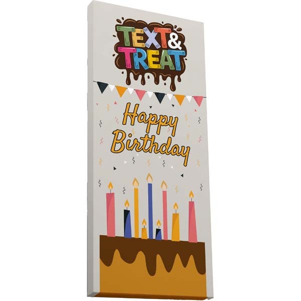 Text & Treat Happy Birthday Candles maitosuklaalevy 85g