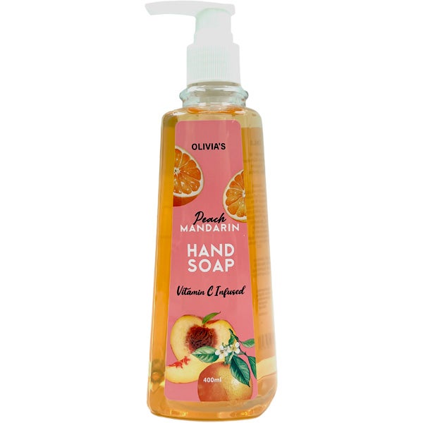Olivia's Vitamin C Peach & Mandarin nestesaippua 400ml