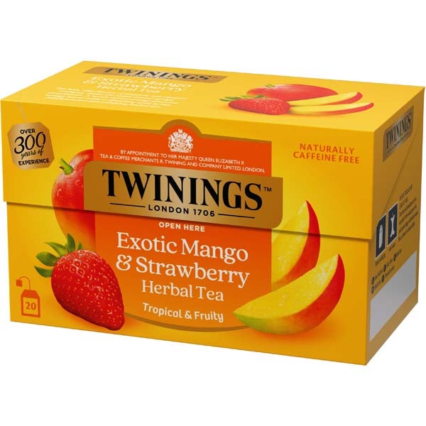 Twinings Exotic Mango & Strawberry yrttihauduke 20psx2g