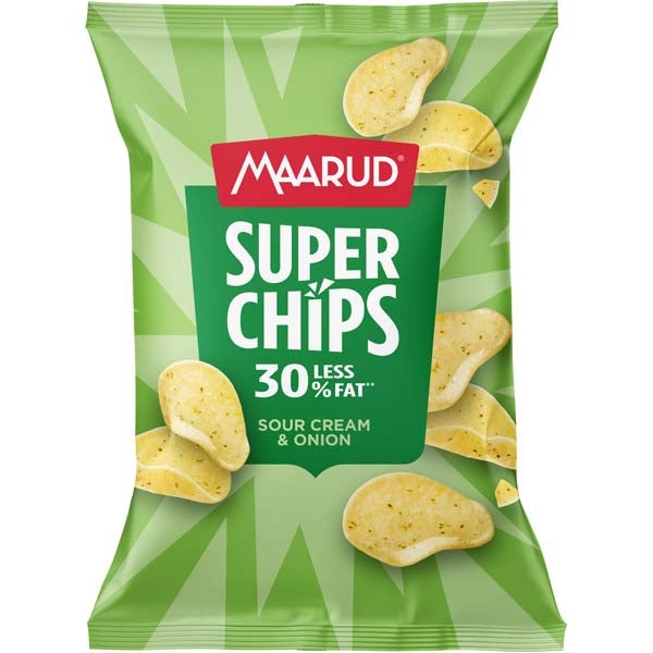 Maarud Superchips Sour Cream & Onion perunalastu 130g