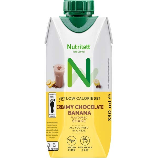 Nutrilett Creamy Chocolate Banana Shake VLCD-ruokavalionkorvike 330ml