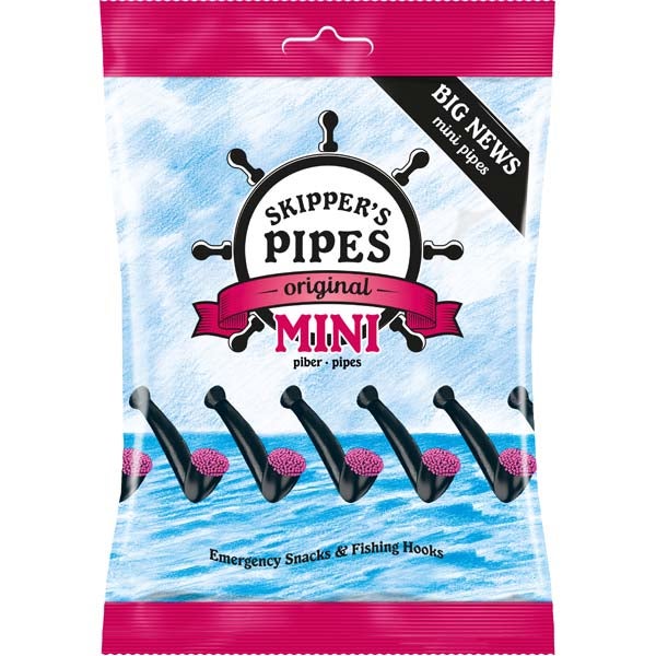 Skipper's Mini Pipes Original lakritsimakeinen 192g