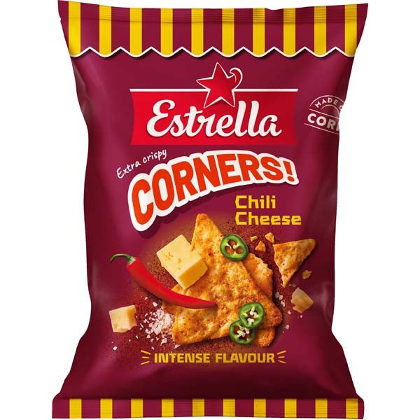 Estrella Corners Chili Cheese maissilastu 160g