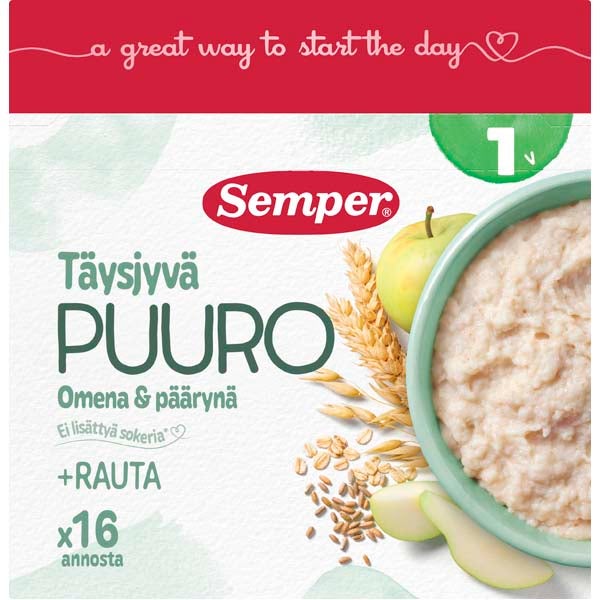 Semper Omena & päärynä puurojauhe 12kk 530g