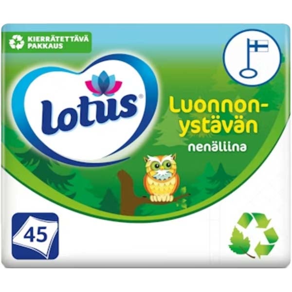 45kpl - Lotus Luonnonystävän nenäliina