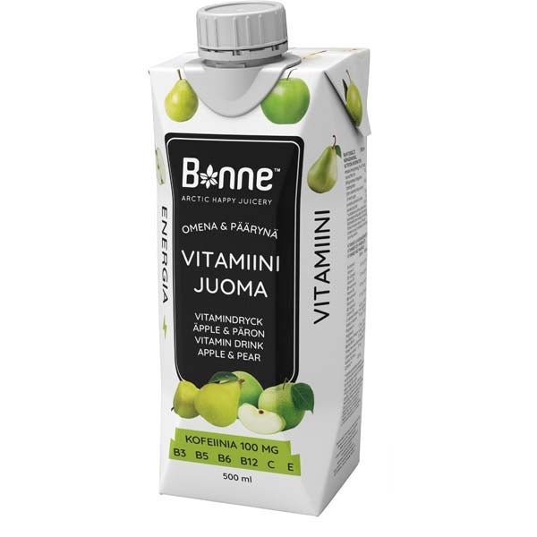 Bonne Omena & Päärynä + Energia vitamiinijuoma 500ml