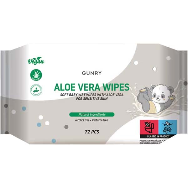72kpl - Gunry Aloe Vera Wipes kosteuspyyhe