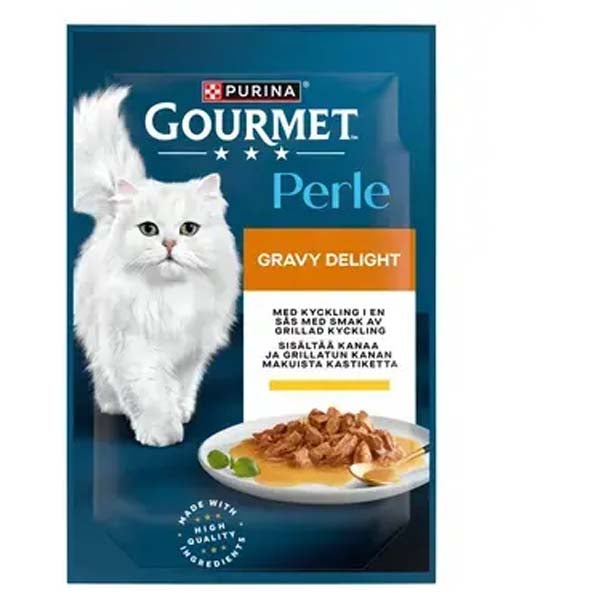 Purina Gourmet Perle Gravy Delight kanaa kastikkeessa kissanruoka 85g