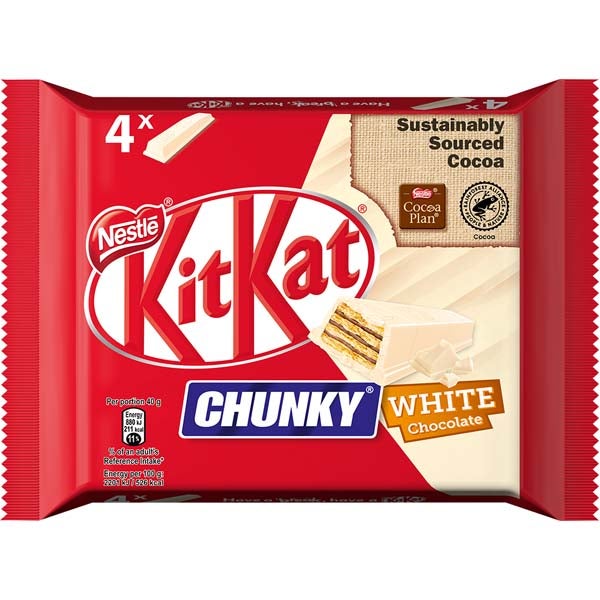 Nestlé KitKat Chunky White vohvelisuklaapatukka 4x40g