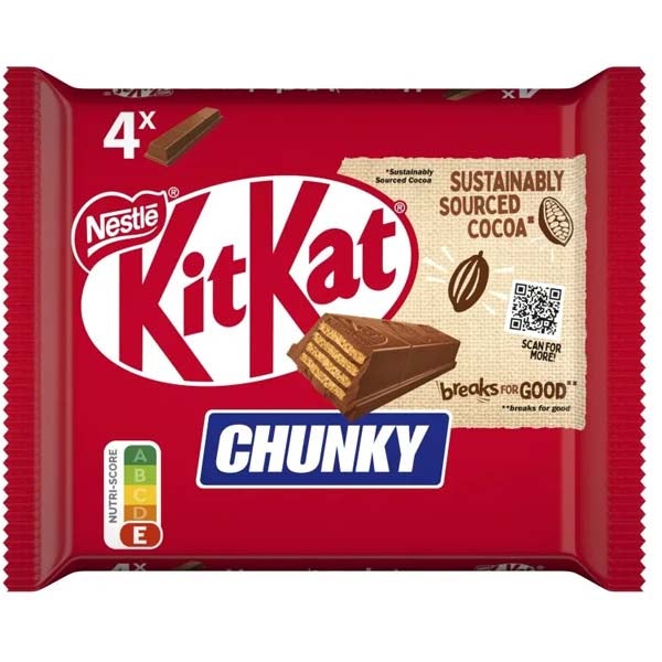 Nestlé KitKat Chunky vohvelisuklaapatukka 4x40g