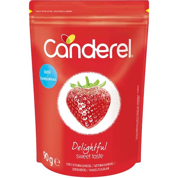 Canderel Makeutusainejauhe täyttöpakkaus 90g