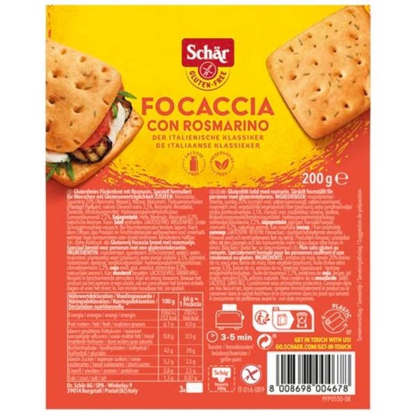 Schär Rosmariinifocaccia gluteeniton 200g