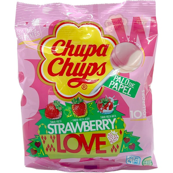 Chupa Chups Strawberry Love tikkari 120g
