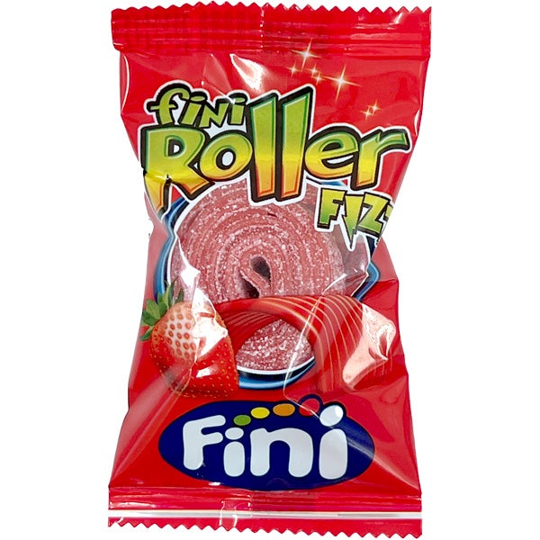 Fini Roller Sour Strawberry kirpeä karkkiremmi 20g