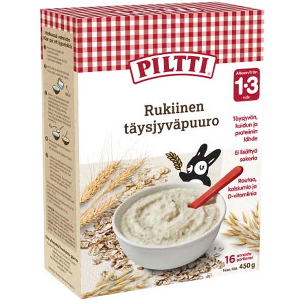 Piltti Rukiinen täysjyväpuurojauhe 1-3v 450g