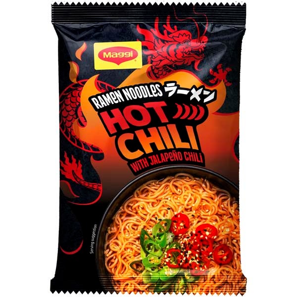 Maggi Ramen Noodles Hot Chili tulinen pikanuudeli 62g