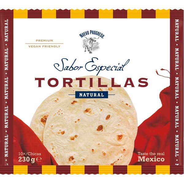 10kpl - Nuevo Progreso Sabor Especial Tortillas Natural vehnätortilla 230g