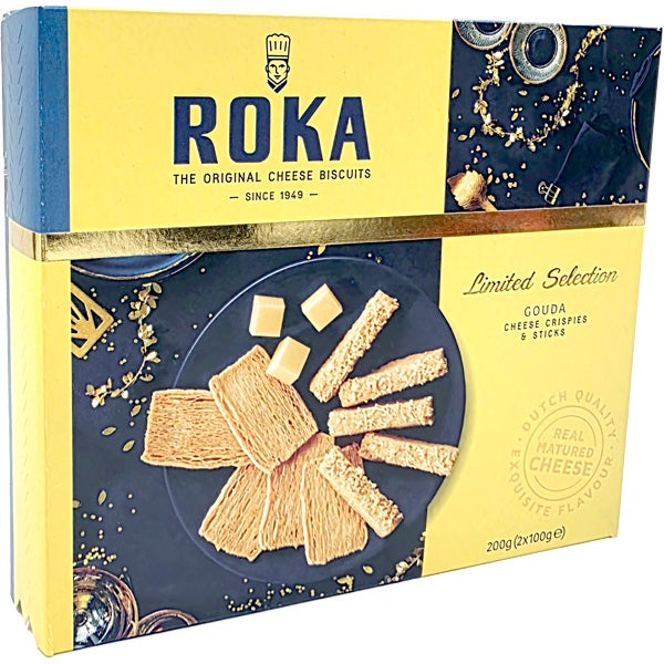 Roka Goudakeksi & -juustotikku keksilajitelma 200g