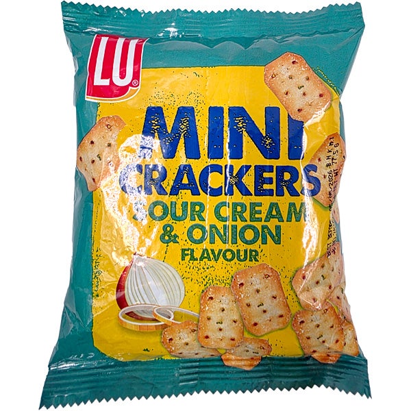 LU Mini Crackers Sour Cream & Onion suolakeksi 77,5g