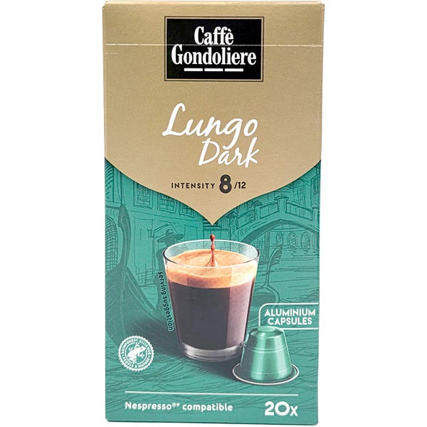 Caffè Gondoliere Lungo Dark kahvikapseli 20kaps