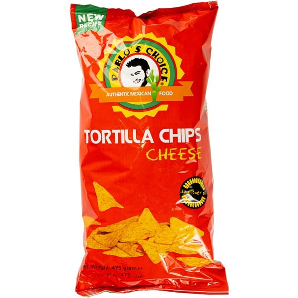 Pablo's Choice Tortilla Chips juusto maissilastut 475g