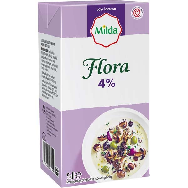 Flora by Milda Ruoka 4% vähälaktoosinen ruoanlaittotuote 5dl