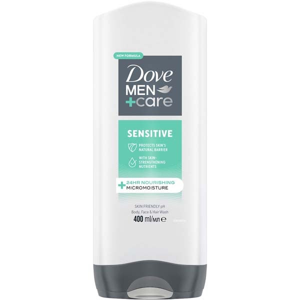 Dove Men+Care Sensitive suihkusaippua 400ml