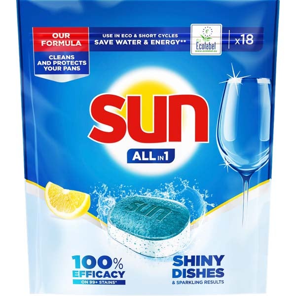 18kpl - Sun Lemon All-in-1 konetiskitabletti