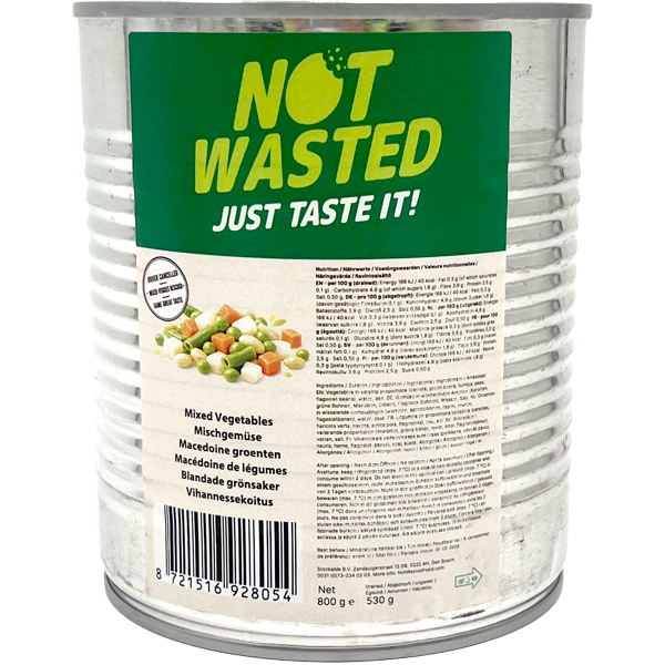 Not Wasted Vihannessekoitus 800g/530g