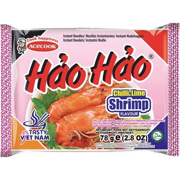 Acecook Haohao Chilin ja limekatkaravun makuinen pikanuudeli 78g