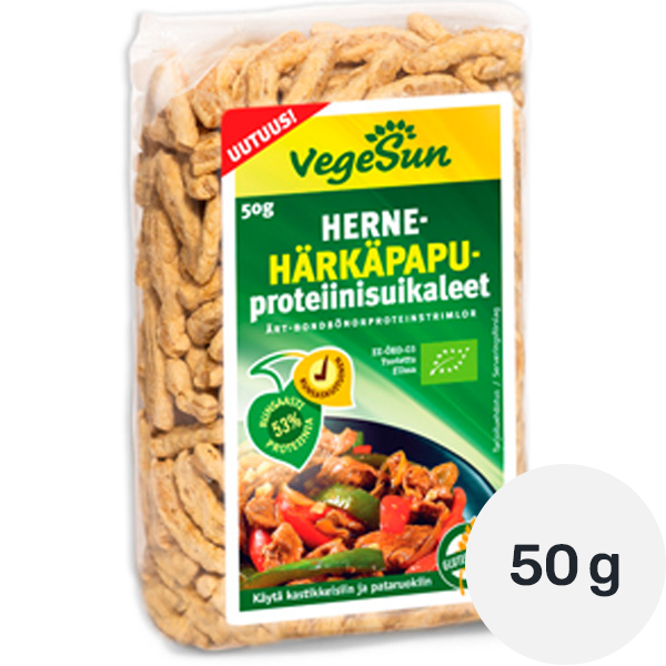 Herne-Härkäpapuproteiinisuikale luomu 50g