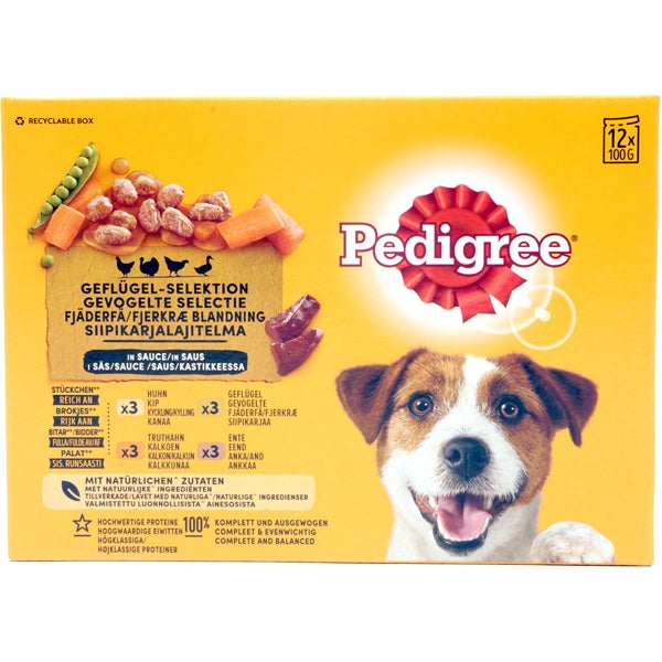 Siipikarjalajitelma koiran märkäruoka 12x100g