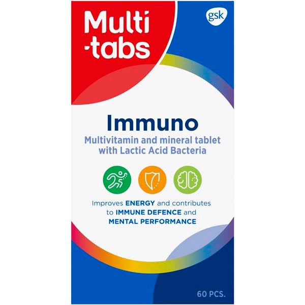 Immuno monivitamiini-maitohappobakteerivalmiste 60tabl