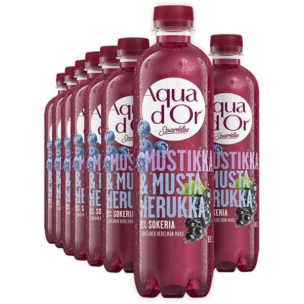 12kpl Sparkles Mustikka ja mustaherukka kivennäisvesi 500ml