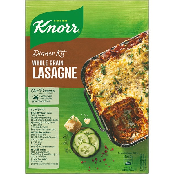 Dinner Kit Täysjyvä lasagne ateria-aines 265g